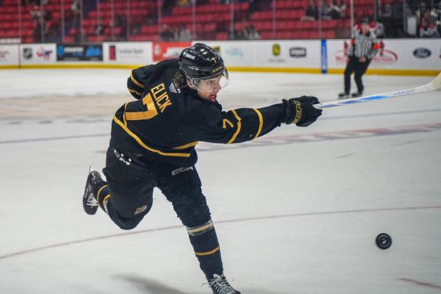 Defenseman Charlie Elick with the Brandon Wheat Kings