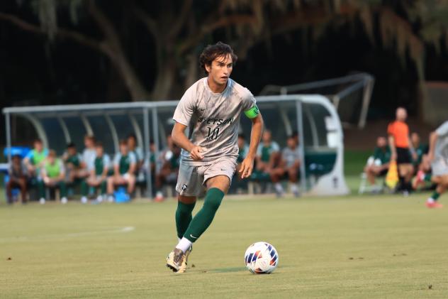 Midfielder Charles Ahl with Stetson University