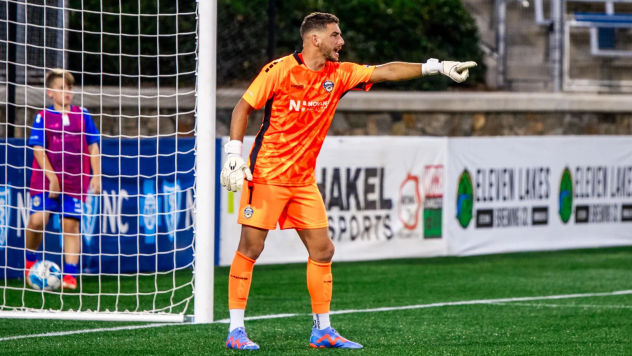 Goalkeeper Austin Pack with Charlotte Independence