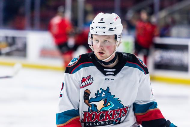 Landon Cowper with the Kelowna Rockets