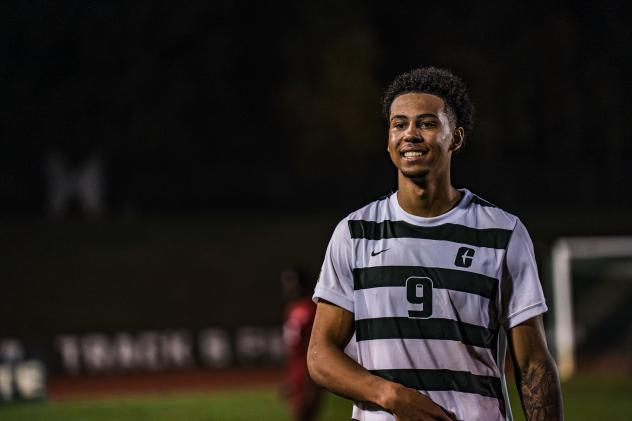 Forward Brigham Larsen with the University of North Carolina-Charlotte