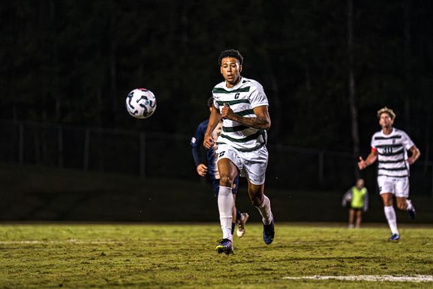 Forward Brigham Larsen with the University of North Carolina-Charlotte