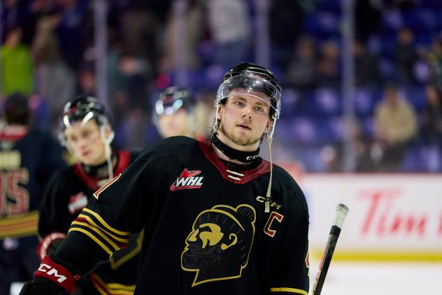 Vancouver Giants defenceman Mazden Leslie
