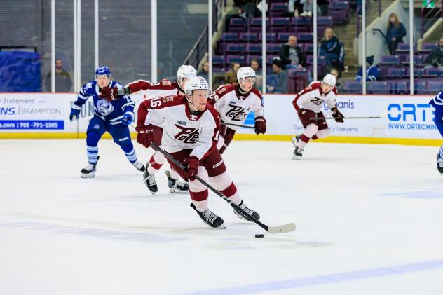 Peterborough Petes' Brady Stonehouse in action