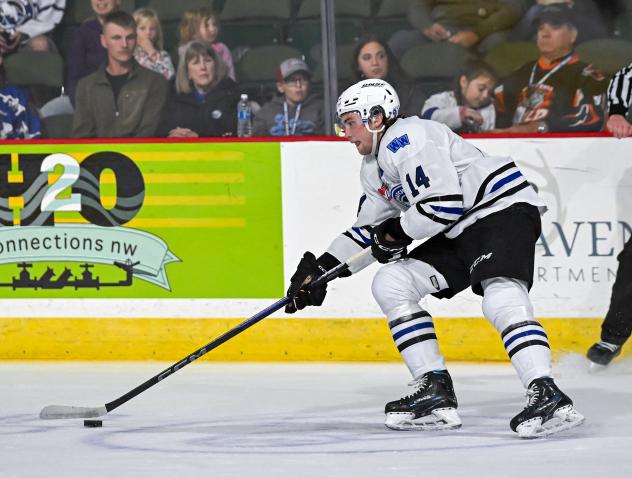 Wenatchee Wild's Dawson Seitz in action
