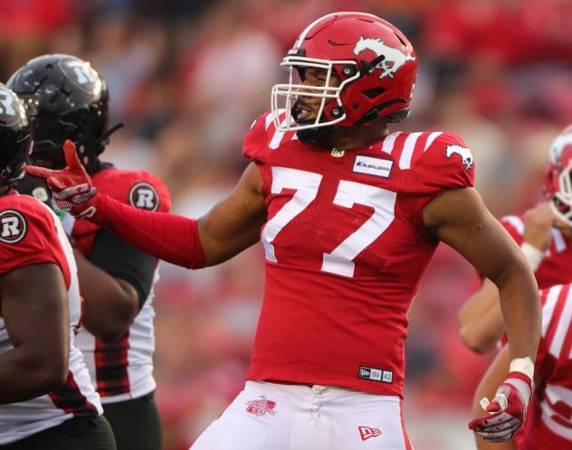 Calgary Stampeders defensive lineman Kelon Thomas
