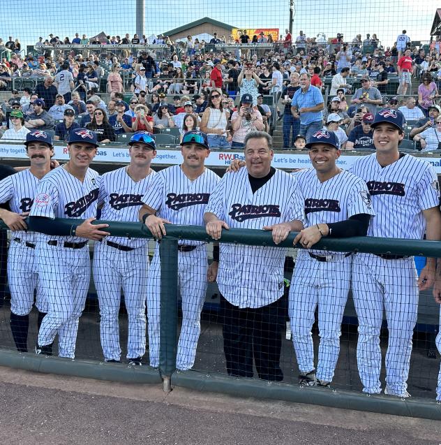 Somerset Patriots with Sopranos star Steve Schirripa