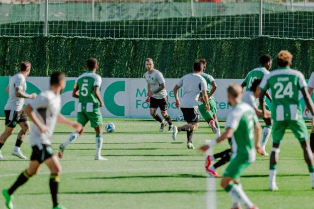 Sounders FC in friendly action in Spain