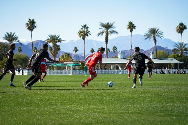 Chicago Fire FC in action against LAFC at the Coachella Valley Invitational