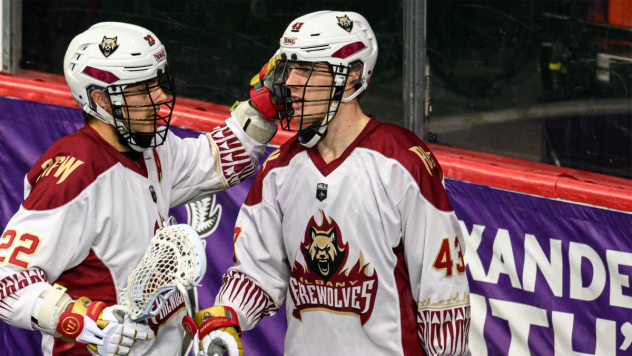 Albany Firewolves defender Nick Chaykowsky (left) and transition player Will Johansen