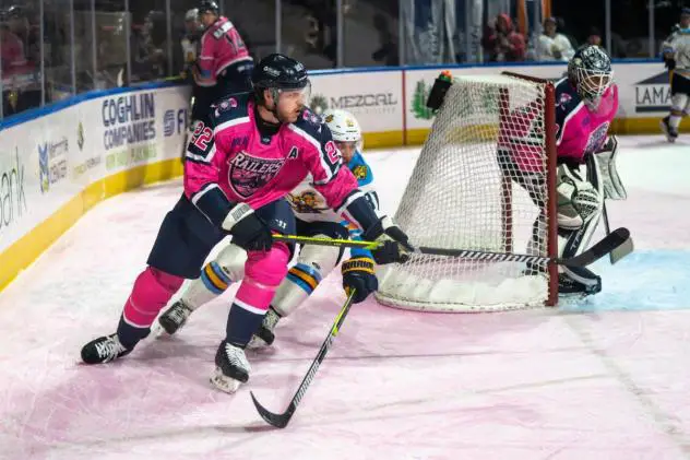 Worcester Railers' Griffin Luce in action