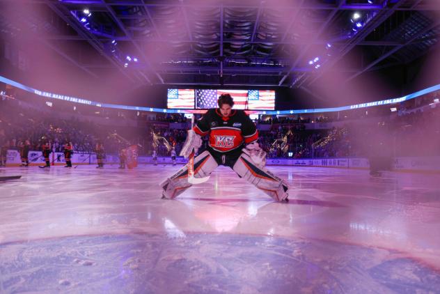 Kansas City Mavericks goaltender Jack LaFontaine