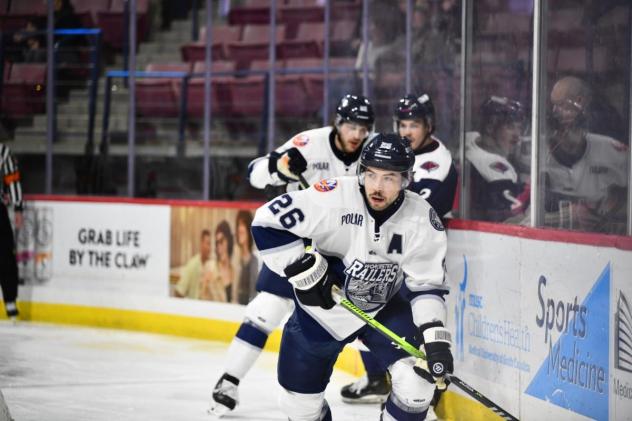 Worcester Railers defenseman Connor Welsh