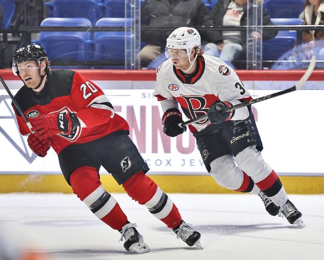 Belleville Senators battle the Utica Comets