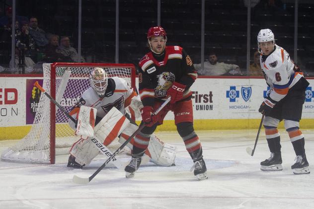 Grand Rapids Griffins right wing Carter Mazur vs. the Lehigh Valley Phantoms