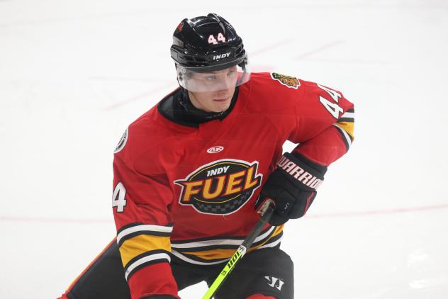 Defenseman Thomas Farrell with the Indy Fuel