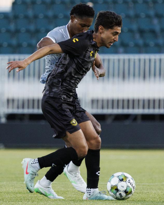 Pittsburgh Riverhounds' Jorge Garcia in action