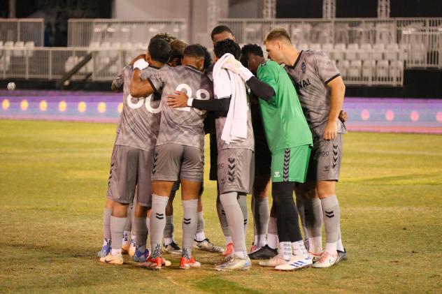 Las Vegas Lights FC huddle