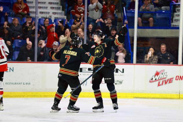 Vancouver Giants celebrate a goal