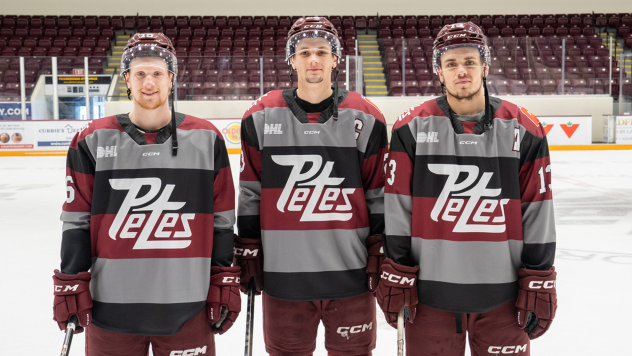 Peterborough Petes in their Real Canadian Superstore (RCSS) Jersey Design Contest jerseys