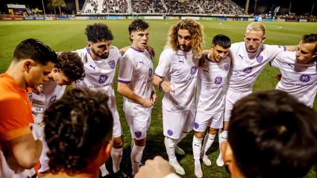 Louisville City FC huddle