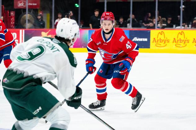Spokane Chiefs defenseman Rhett Sather