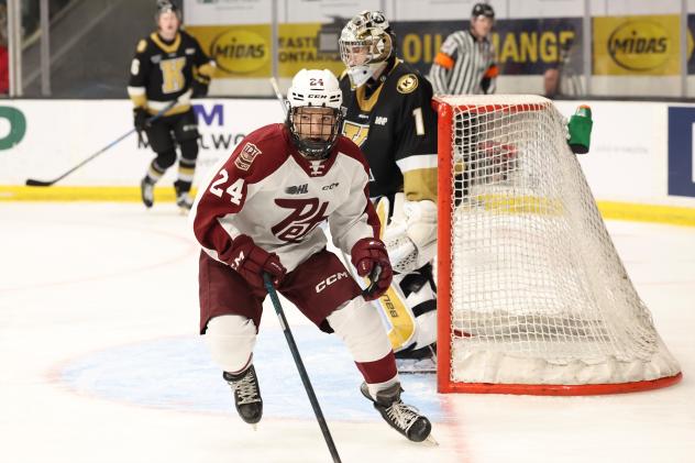 Peterborough Petes left wing Raiden Doxtator