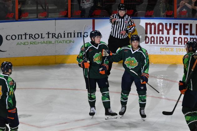 Greenville Swamp Rabbits in St. Patricks Day jerseys
