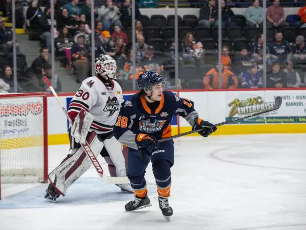 Flint Firebirds center Hayden Reid