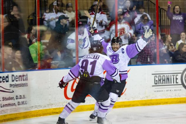 Rapid City Rush's Blake Bennett and Ryan Wagner on game night