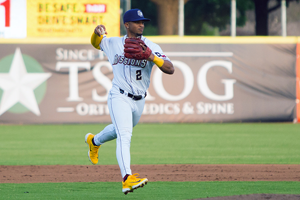 Ray-Patrick Didder with the San Antonio Missions