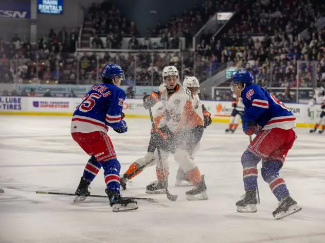 Flint Firebirds battle the Kitchener Rangers