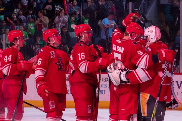 Allen Americans celebrate a win