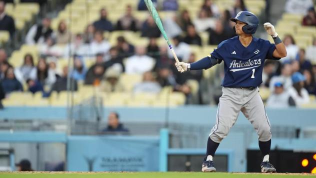Outfielder Jo Oyama with the University of California, Irvine