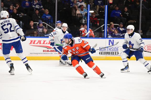 Syracuse Crunch's Dylan Duke in action