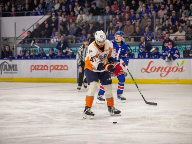 Flint Firebirds' Alex Kostov on the ice