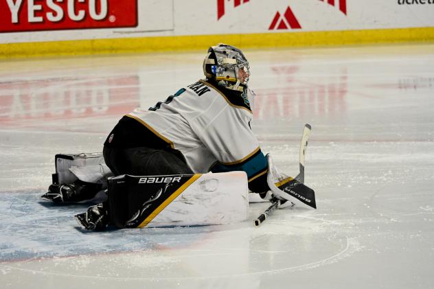 Tahoe Knight Monsters' Jesper Vikman on the ice