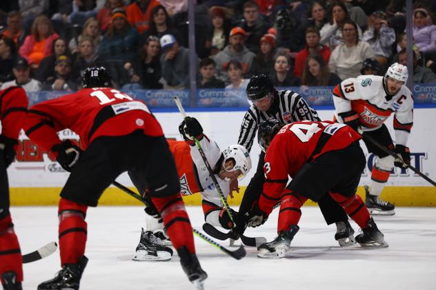 Rapid City Rush battle the Kansas City Mavericks
