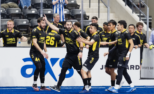 Milwaukee Wave celebrates a goal