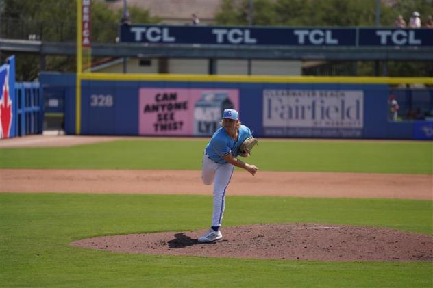 Dunedin Blue Jays pitcher Austin Cates