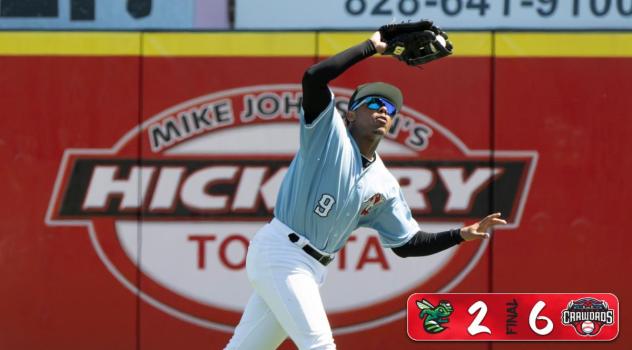 Hickory Crawdads outfielder Wady Mendez