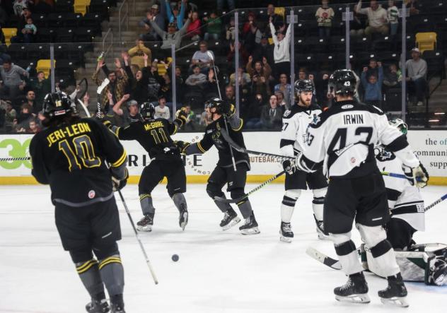 Iowa Heartlanders celebrate a goal