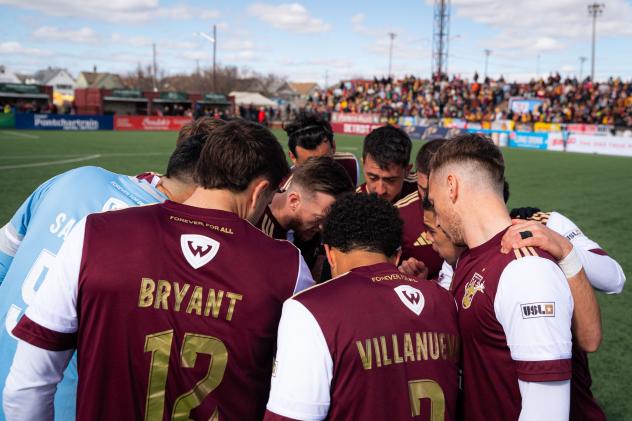 Detroit City FC huddle