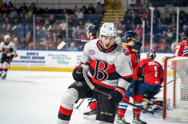 Belleville Senators' Xavier Bourgault on game night