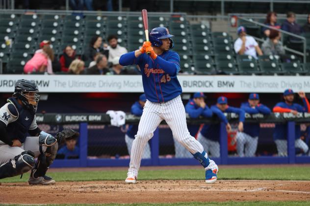 Syracuse Mets' Joey Meneses at bat
