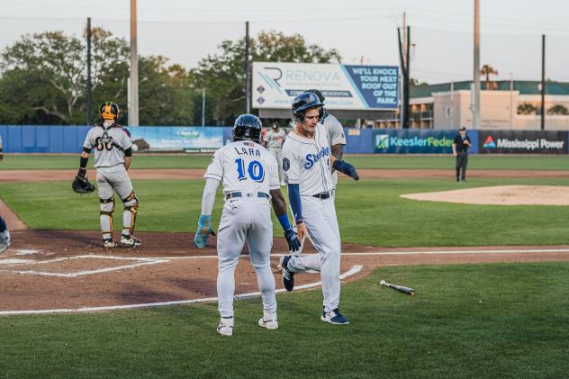 Biloxi Shuckers celebrate another run
