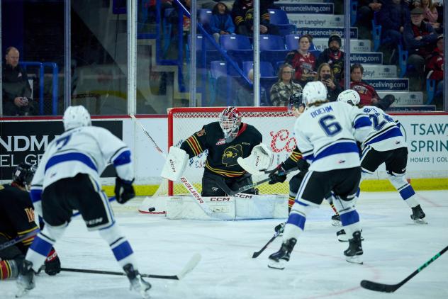 Vancouver Giants goaltender Burke Hood