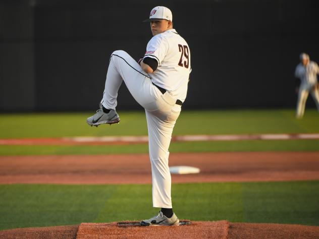 Pitcher Billy Duby with Belmont University