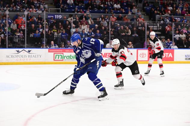 Syracuse Crunch's Anthony Angello on the ice