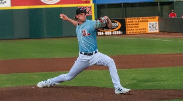 Hickory Crawdads pitcher Caden Scarborough